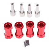 Max 12mm Hex Hub 15-25mm Extension Adapter Combiner for RC Crawler Red -25mm