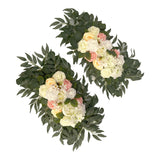 Maxbell Artificial Floral Swag Wedding Arch Flowers for Arch Garden Background White