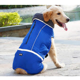 Maxbell Waterproof Dog Coat Vest Warm Padded Reflective Puppy Clothes  Blue L