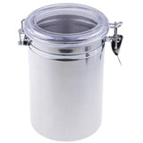 Max Stainless Steel Airtight Canister with Clear Acrylic Lid and Locking Clamp 60oz