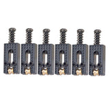 Max 6 Pieces Roller String Saddle Bridge for Electric Guitar Black