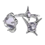 Maxbell Chic Opening Shaped Ring Copper Hip Hop Novelty for Photography Fashion Show Style F