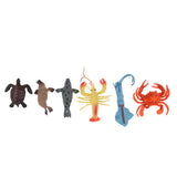 Maxbell 6pcs Simulation Animal Model Figure Toy Figurine Home Decor Marine animals B
