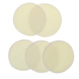 Maxbell 5 Pieces 12cm Reusable Round Organic Bamboo Nursing Pads Breast Pads Yellow