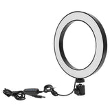 Max 8 INCH Dimmable LED Selfie Ring Light 3500-5500k With USB Plug