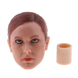 Max 1/6 Female Head Sculpt for 12Inch Hot Toys Action Figures Body Red-brown