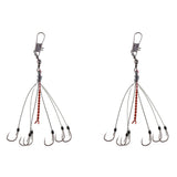 Maxbell 2 Set High Carbon Steel Fishing Explosion Hook Fishhooks with 12pcs Hooks 5