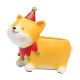 Maxbell Resin Garden Flower Pots Christmas Flower Vase Ornament for Tabletop Dog