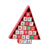 Maxbell Wooden Advent Calendar with Storage Drawers Fillable for Xmas Holiday Decor