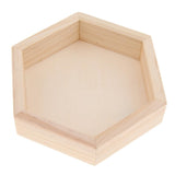 Max Maxb Wooden Hexagon Necklace Jewelry Display Tray Case, Jewelry Storage Box M