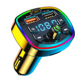 Maxbell Car Bluetooth Transmitter Bluetooth 5.0 Cigarette Lighter with 2 USB Port
