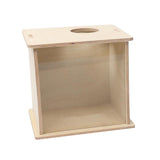 Maxbell Hamster Digging Box Visible Wooden Shower Room for Gerbils Chinchillas 20cmx16cmx18cm