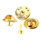 Maxbell 50 Pieces Tie Tacks Butterfly Pinch Back Pins Brooch Findings Gold