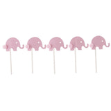 Max 12 Pieces Elephant Felt Wool Pom Pom Cake Topper Birthday Party Decor Pink
