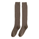 Maxbell Breathable Cotton Mens Knee High Warm Long Winter Thick Socks  Brown