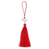 Max Handmade Silk Bookmark Tassel Trim Craft Pendant DIY Jewelry Making Red