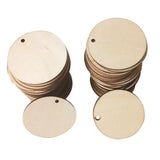 Max 50pcs Blank Round Wooden Pieces DIY Craft Scrapbooking Wedding Party 4cm
