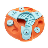 Maxbell Dog Food Puzzle Feeder IQ Training Slow Feeder Bite Resistant Puppy Feeding Orange