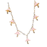 Maxbell Necklaces Cute Pendant Thick Chain Long Necklaces with Extension Chain Pink