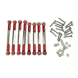 Max Linkage Pull Steering Rod for WPL JJRC Henglong 1/16 Crawler Army Car Red