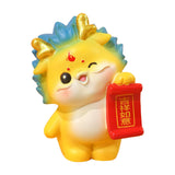 Maxbell Chinese New Year Dragon Figurine Mini Cute for Desktop Bookshelf Living Room Style F