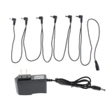 Maxbell 1 to 6 Way Guitar Effect Pedals Power Supply Cable Right Angle Round Jacks