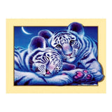 Maxbell DIY 5D Diamond Embroidery Painting Tiger Cross Stitch Art Kit Tiger Moon