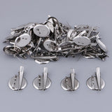 Max 30 Pieces Round Brooch Base Hair Clips Cabochon Blank Tray Brooch Pins 30mm