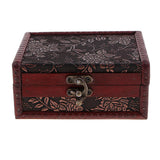 Max Vintage Wooden Trinket Jewelry Storage Box Treasure Case Organizer B