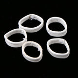 Maxbell 5 Pieces Leather Watch Strap Buckle Keeper Ring Holder Retainer 20mm White