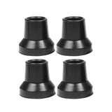 Maxbell 4Pcs Crutch Tips Rubber Cane Tips for Hiking Sticks Seniors Walking Crutches Black 16mm Hole