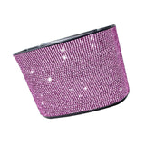 Maxbell Car Trash Can Hanging Vehicle Small Storoge Sundries Glitter Decoration Pink Rhinestones