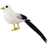 Max Maxb Simulated Feather Foam Birds Figurines Indoor Outdoor Landscape Decor White