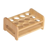 Maxbell Wooden Glass Holder Mug Organizer Serving Holder Cup Rack for Bar Hotel Events 12 Holes