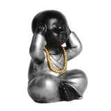 Maxbell Resin Buddha Statue Monk Figurine Tea pet Ornaments Style02