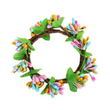 Maxbell Easter Candle Rings Wreath Candleholder Decorations for Party Festival 10cm