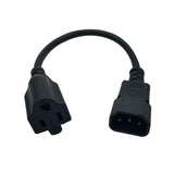 Maxbell IEC320 C14 to US Power Cable Cord Male to Female 3Pin Replacement 30cm