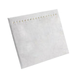 Maxbell 17 Hooks Necklace Display Stand Display Boards for Bracelets Anklets Selling grey velvet