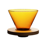 Maxbell Glass Pour Over Coffee Dripper Coffee Filter Coffee Machine Accessories Yellow