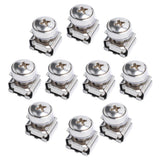 Max 10 Pack Lot - M5x16 Rack Mount Cage Nuts & Screws w/ Washers - Square Clips