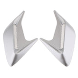 Max 3D Car Shark Gill Simulation Air Flow Intake Vent Side Fender Sticker Silver