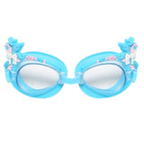 Maxbell Kids Swimming Goggles Anti-Fog Adjustable Silicone Eyewear Blue Horse