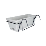 Maxbell Window Planter Box Hanging Garden Planter Deck Patio Balcony Railing Planter Light Grey