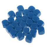 Maxbell Pack of 25pcs Opaque Blue Blank D6 Six Sided Dice Teaching Resources Party Supplies