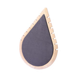 Maxbell Drop Shaped Necklace Display Stand Wooden Rack for Countertop Shows Selling S Gray