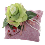 Max Square Bamboo Charcoal Bags with Silk Rose Decor Home Car Ornaments Pink