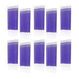 Maxbell 100Pcs Heat Erasable Pen Refills Fabric Marking Pens Refills for Embroidery Blue