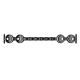 Max Stainless Steel Crystal Moon Sun Watch Band for Fitbit Versa Watch Black