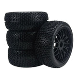 Maxbell 4x RC Wheel Rims Black Strong Grip 1/10 1:10 for Tamiya Drifting
