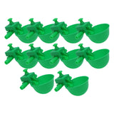 Maxbell 10x Automatic Chicken Drinkers Cups Cage Hang for Poultry Chicks green 7x5cm